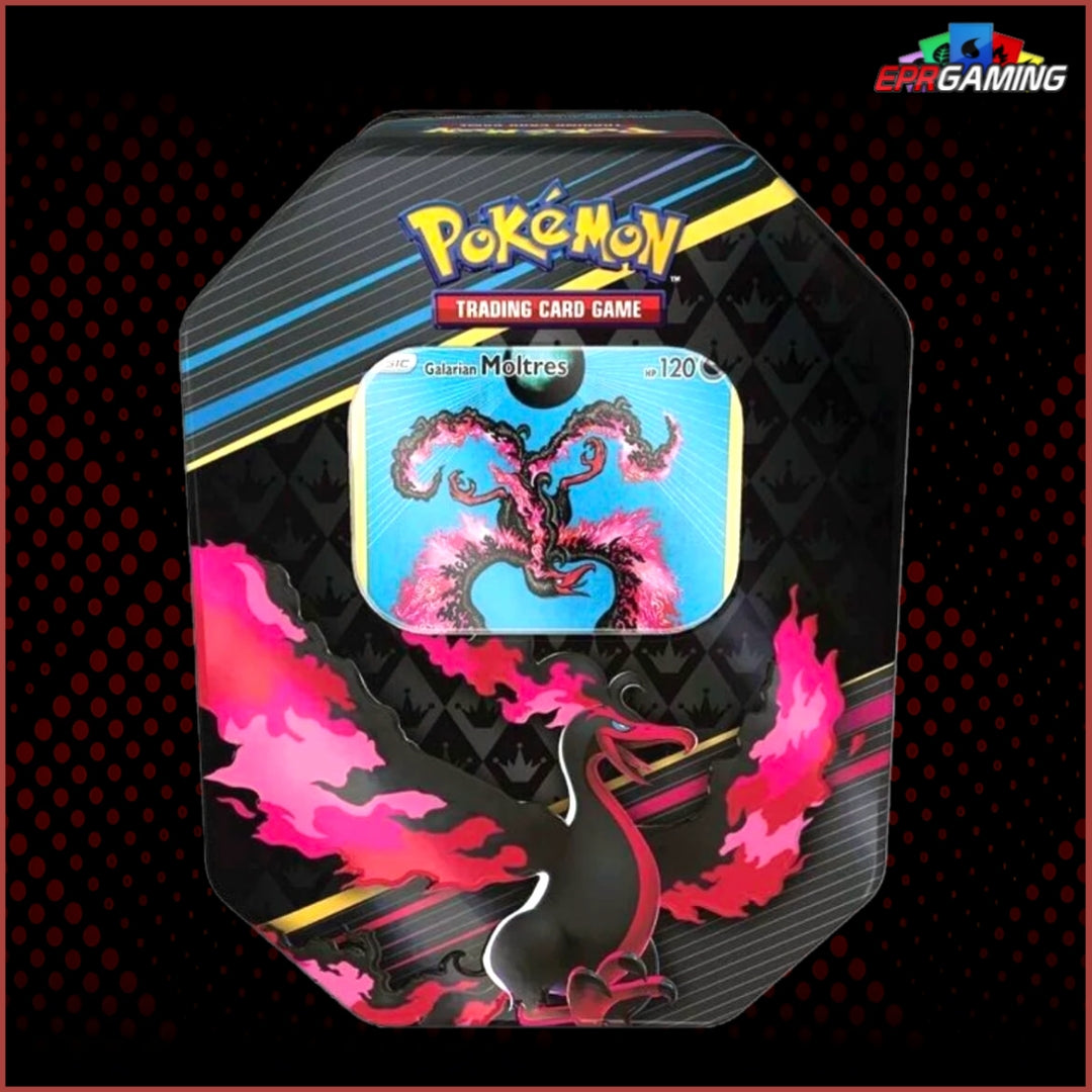 Pokemon: Crown Zenith Galarain Moltres Tin