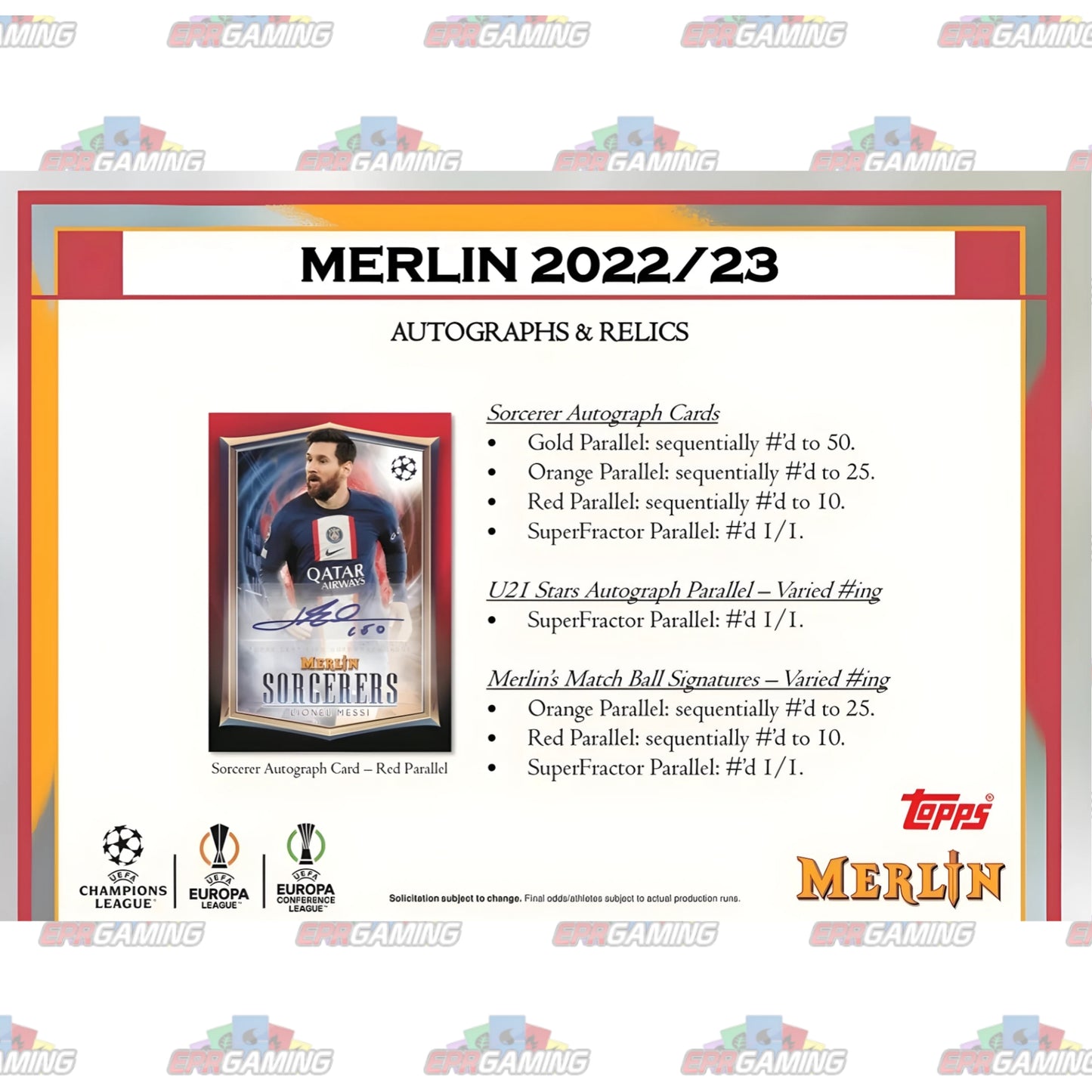 2022-23 Topps Merlin UEFA Club Competitions Chrome Soccer Cards