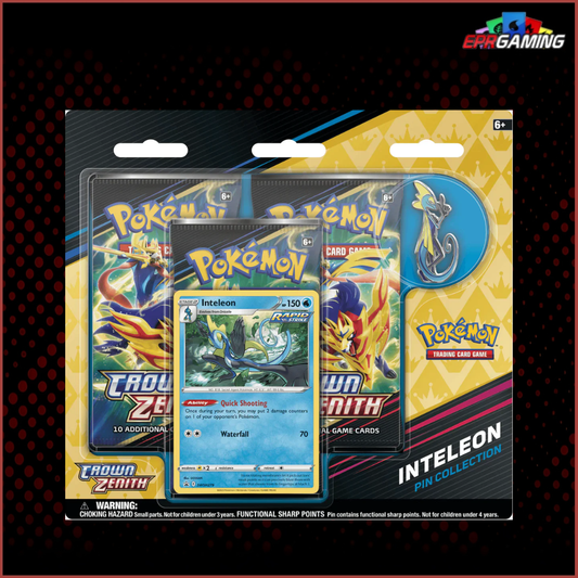 Pokemon: Crown Zenith 3 Pack Blister (Inteleon) 