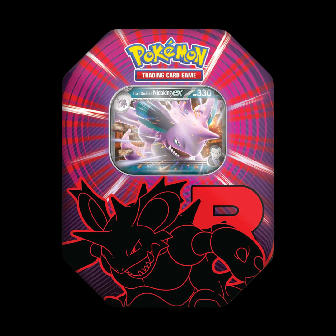 Pokemon TCG: Team Rocket Tin (Nidoking) (4 Packs) 