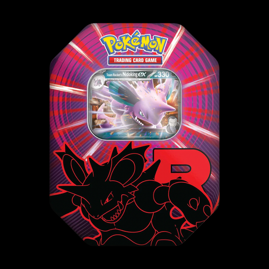 Pokemon TCG: Team Rocket Tin (Nidoking) (4 Packs) 