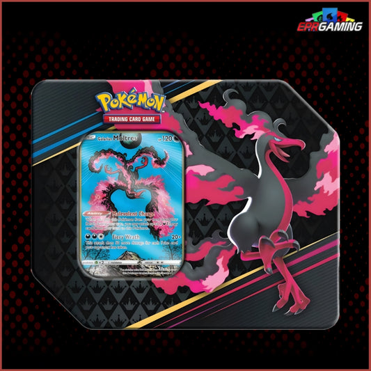 Pokemon Crown Zenith Galarain Moltres Tin [5 Packs]
