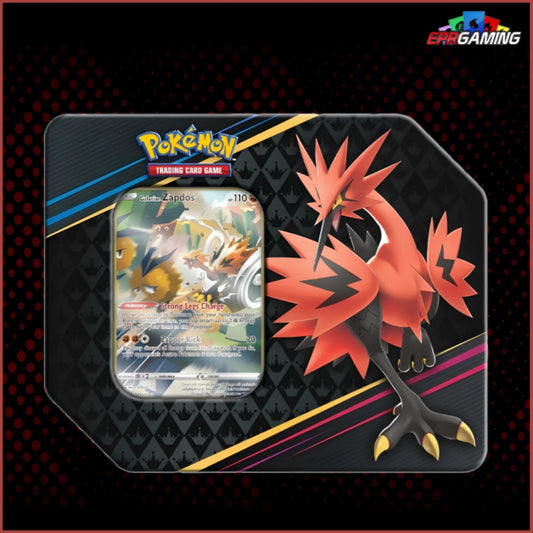 Pokemon Crown Zenith Galarain Zapdos Tin [5 Packs]