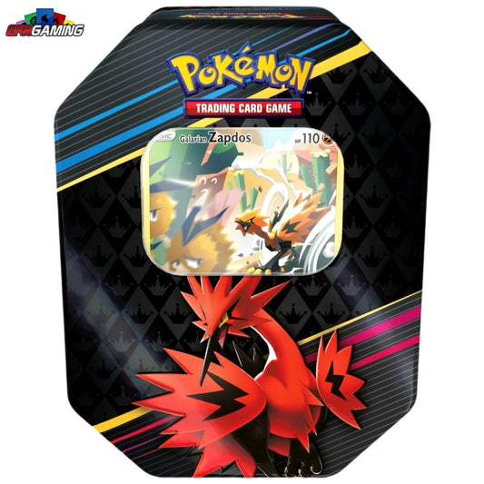 Pokemom Crown Zenith Galarian Zapdos Tin